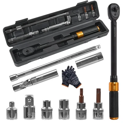 3/8" Torque Wrench Set 5-60Nm Square Drive Spanner Precise Reversible Ratchet UK