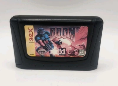Doom (Sega Genesis 32X, 1994) Loose Mint Rare Tested Authentic Retro Game Only - Image 1 of 4