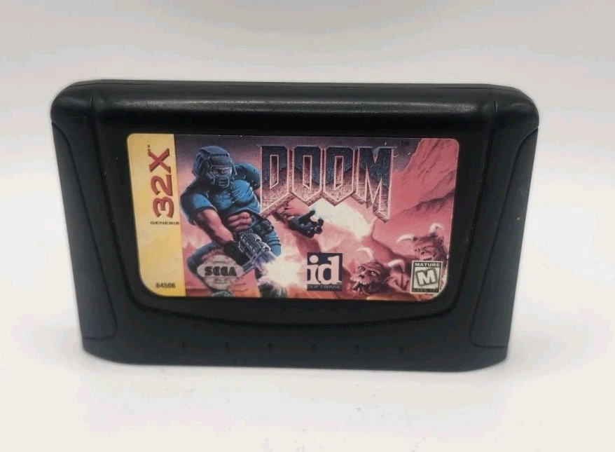 Doom (Sega Genesis 32X, 1994) Loose Mint Rare Tested Authentic Retro Game Only - Image 1 of 4