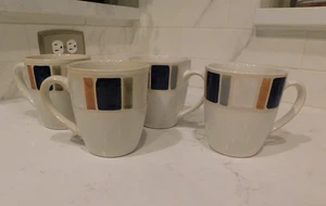 Hard to find Pfaltzgraff Everyday Riviera COFFEE MUGS Set of four - Picture 1 of 5