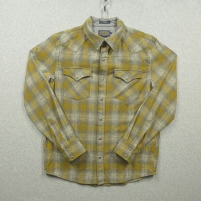 Camisa Pendleton Para Hombres Mediana Cañón Cuadros Alto Grado Lana Occidental Mármol A Presión Foto 1 de 4