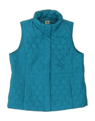 IZOD Womens Petite Quilted Gilet UK 16 Large Blue Polyester TK10 - Image 1 of 3