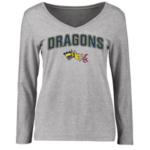 Women's Ash Drexel Dragons Proud Mascot Long Sleeve T-Shirt - Picture 1 of 2