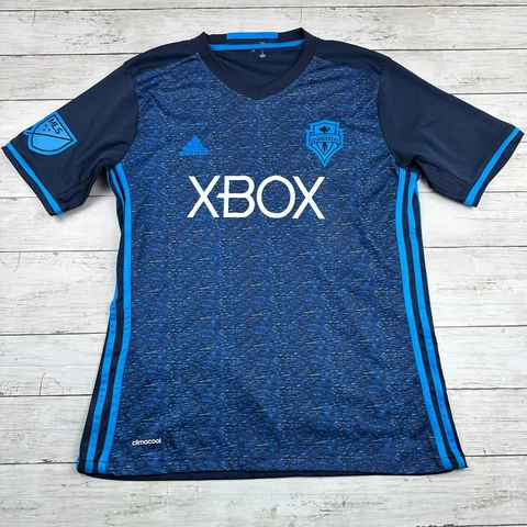 Seattle Sounders FC 2016/2017 Third Alternate Soccer Jersey Pacific Blue Large Cover