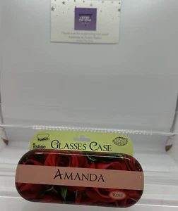 New Women’s Rose Glasses Case & Personalised Name ‘Amanda’ (Cannot Customise) - Picture 1 of 8