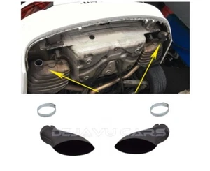 Schwarz Abgas Verbindungsrohre für umbau auf RS Look Diffusor A4 B8 A6 C7 A7 4G - Bild 1 von 4