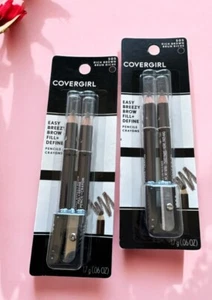 (2) CoverGirl 505 Rich Brown Easy Breezy Brow Fill + Define Pencils - Picture 1 of 5