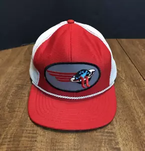 Cappello camionista Halliburton campo petrolifero berretto snapback maglia corda logo toppa vintage - Foto 1 di 15