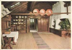 Postcard Sweden Stockholm Skansen Kyrkhultsstugan Cottage - Picture 1 of 2