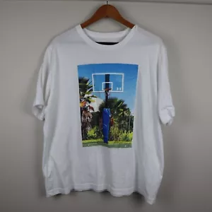 Under Armour Basketball Hoop Ring Tshirt Tee Shirt Mens XL White - Picture 1 of 3