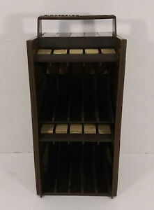 Vintage Swinger Simplector 8-Track 10 Slot Storage Case Holder Brown w/Handle VG