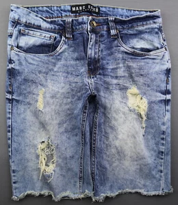 Pantalones Cortos de Jean Para Hombre Marc Ecko Corte y Costura Envejecido Lavado Ácido Talla 32 (Sr 33x11) - Imagen 1 de 8