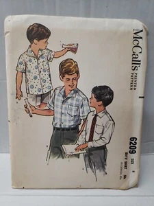McCalls Vintage 1961 Sewing Pattern #6209 Size 8 Boys Shirt -Uncut FF- - Picture 1 of 7
