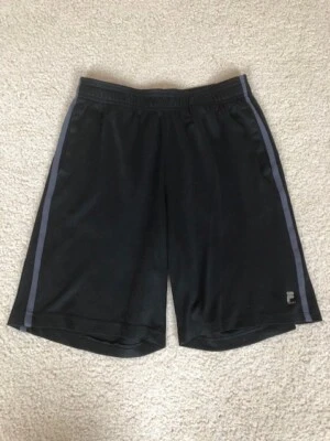 FILA Sport молодежи мальчиков Athletic спортзал шорты - размер YL большой - черный/серый - Изображение 1 из 2