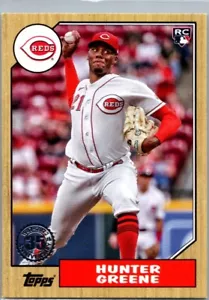 2022 Topps Update 1987 Topps Baseball Hunter Greene #87TBU-2 (RC) Rookie - Picture 1 of 2