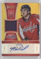 2013-14 Panini Select Jersey Gold Prizm /10 Tom Wilson RPA Rookie Patch Auto RC