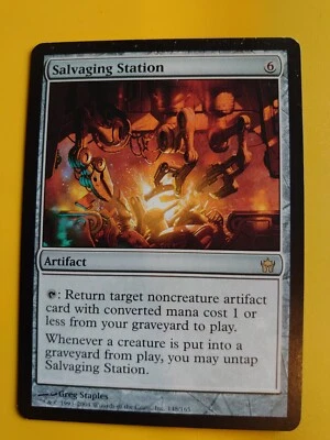 MTG Card.  Salvaging Station  Fifth Dawn Rare Artifact - Image 1 of 4