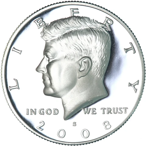 2008 S Kennedy Half Dollar Gem Deep Cameo 90% Silver Proof See Pics Z369 Cover