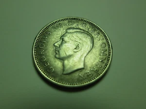 1944 KÖNIG CEORGVIS II SECHS [6] PENCE MÜNZE. GROSSBRITANNIEN. - Bild 1 von 2