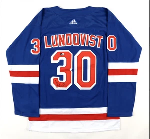 New York Rangers Henrik Lundqvist Signed Autographed Jersey Adidas XL Beckett - Picture 1 of 7