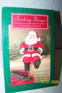 HALLMARK KEEPSAKE SANTA CLAUS STOCKING HANGER FOR MANTLE - Picture 1 of 2