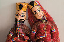 KKSM Handcrafted Rajasthani Wood Folk Puppets aka Kathputli aka Rajasthani Dolls