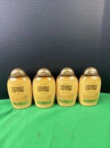 4 OGX Anti-Hair Fall + Coconut Caffeine Shampoo with Coffee Extract 13 Oz Each
