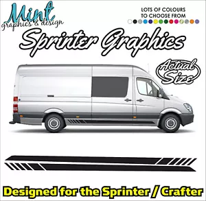 Autocollants autocollants bandes latérales camping-car MERCEDES SPRINTER fourgon graphique 101 - Photo 1/4