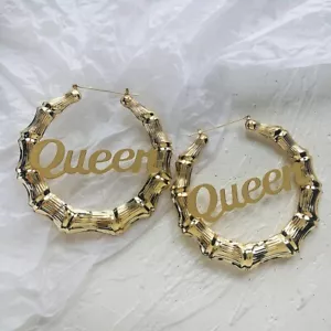 BRAZALETE GRANDE DE LUJO Pendientes Reina Retro Vieja Escuela - Imagen 1 de 3