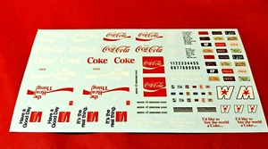 AMT White Western Star Coca-Cole Decal Sheet 1/25 - Picture 1 of 3