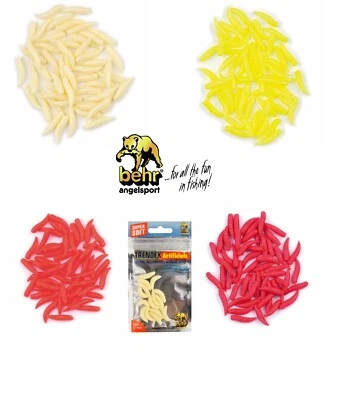 Behr  Künstliche Maden, Kunstmaden Forellenköder verschiedene Farben - Bild 1 von 4