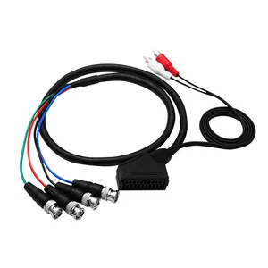 Cable de audio adaptador hembra RGB Euro SCART a 4 RGB BNC y 2 RCA para Sony PVM BVM - Imagen 1 de 6