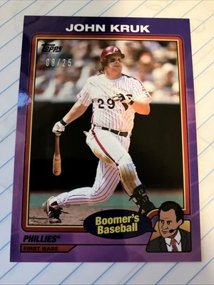 2024 Topps x Berman Boomers Baseball #30 John Kruk Purple #d /25 Phillies H415 - Image 1 of 2