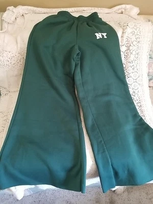 Pantalones deportivos para mujer MISGUIDED NY verde oscuro pierna ancha con bolsillos talla Xs Foto 1 de 3