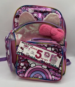 Hello Kitty Backpack 5 PC Set - Picture 1 of 7