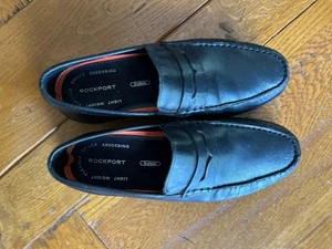 Rockport Leder Trutech leichte stoßdämpfende Halbschuhe schwarz gebraucht, in einwandfreiem Zustand Herren M 10,5 - Bild 1 von 10
