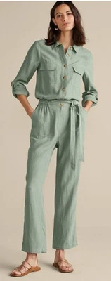 Mono Kerry Soft Surroundings Talla 10 Verde Claro Mezcla Lyocell/Lino Nuevo con Etiquetas Foto 1 de 4