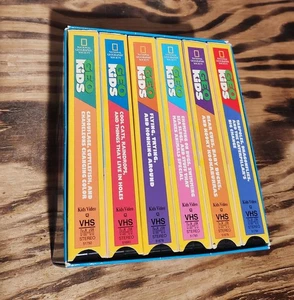Vintage GEO KIDS Complete VHS Boxed Set National Geographic Educational Movies - Bild 1 von 7