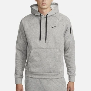 NWT Nike Therma-FIT Men's Pullover Fitness Hoodie (Grey Heather) size S - Picture 1 of 11