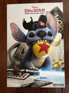 LILO & STITCH 2 SIDED ELIO DISNEY PIXAR 2025 POSTER 19x13 Cinemark Marvel Studio - Picture 1 of 4