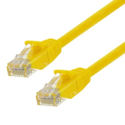 Ethernet Patch Cable CAT6, UTP, 24AWG, 0.5 Ft,  10 pack, Yellow - Image 1 of 4