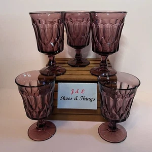 Noritake Perspective Plum Set Of 5 Iced Tea Glasses 6 3/8” EUC - Picture 1 of 14