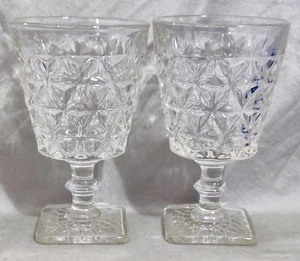 2 1950s Vintage Imperial Glass Mt. Vernon Water Goblet Cups 5" in Exc Used Cond. - Picture 1 of 4