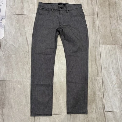 Bonitos pantalones de vestir rectos ajustados Hudson Blake usados grises para hombre talla 33x30 Foto 1 de 4