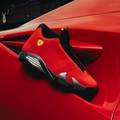 Air Jordan 14 复古法拉利 (2025) IF5015-600 快速发货! — 第 1/4 张图片