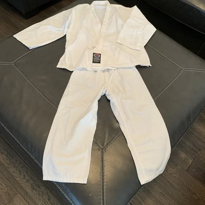 Pro Force Kids Karate Tae Keon Do TKD Uniform Gi Size 00 White Martial Arts - Image 1 of 4