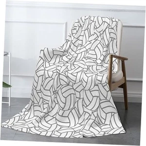 Volleyball Blanket, Volleyball Gifts for Teen Girls Boys, Soft 80"x60" Black - Picture 1 of 7