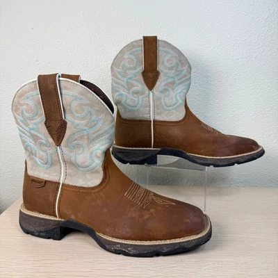 Durango女式7英寸女士Rebel西部皮革短裤靴女牛仔Rodeo 8.5 — 第 1/4 张图片