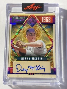 Denny Mcclain Tigers 2025 Leaf Seasons in Sun Sig Season Holo Rainbow automático 1/15 - Imagen 1 de 2