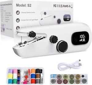 Electric Sewing Machine with LED Display Handheld Sewing Machine for Beginner - Picture 1 of 6